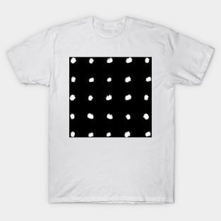 Black and White Dot Pattern T-Shirt